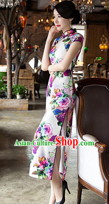 Traditional Ancient Chinese Young Women Cheongsam Dress Republic of China Tangsuit Stand Collar Blouse Dress Tang Suit Clothing Traditional Ancient Chinese Young Women Cheongsam Dress Republic of China Tangsuit Stand Collar Blouse Dress Tang Suit Clothing
