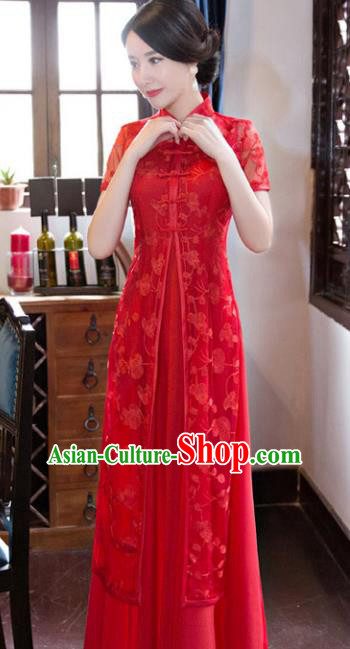 Traditional Ancient Chinese Young Women Cheongsam Dress Republic of China Tangsuit Stand Collar Blouse Dress Tang Suit Clothing Traditional Ancient Chinese Young Women Cheongsam Dress Republic of China Tangsuit Stand Collar Blouse Dress Tang Suit Clothing