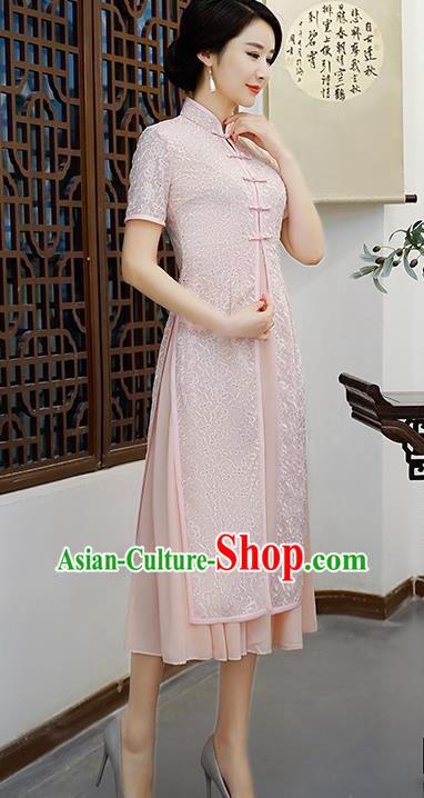 Traditional Ancient Chinese Young Women Cheongsam Dress Republic of China Tangsuit Stand Collar Blouse Dress Tang Suit Clothing Traditional Ancient Chinese Young Women Cheongsam Dress Republic of China Tangsuit Stand Collar Blouse Dress Tang Suit Clothing