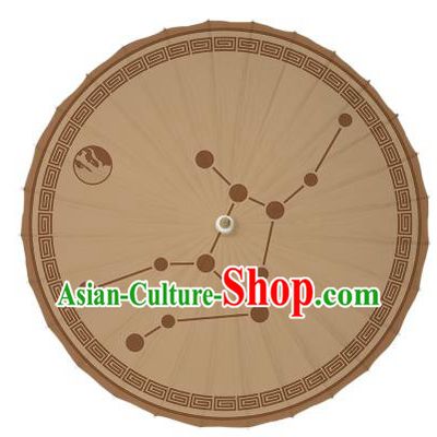 Chinese Traditional Artware Dance Umbrella Ink Painting Zodiac Virgo Paper Umbrellas Oil-paper Umbrella Handmade Umbrella