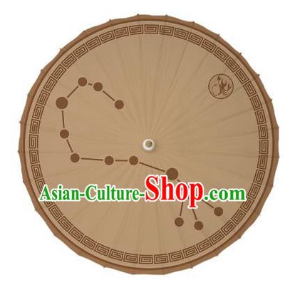 Chinese Traditional Artware Dance Umbrella Printing Zodiac Scorpio Paper Umbrellas Oil-paper Umbrella Handmade Umbrella