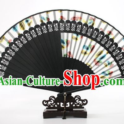 Chinese Traditional Artware Handmade Folding Fans White Silk Fans Accordion