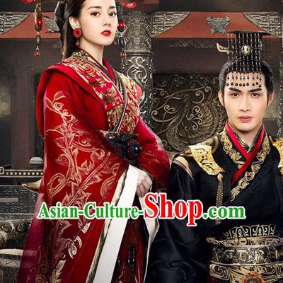 Ancient Chinese Imperial Wedding Clothing Imperial Robes Theater and Reenactment Costumes Hanzhuang Hanfu for Women