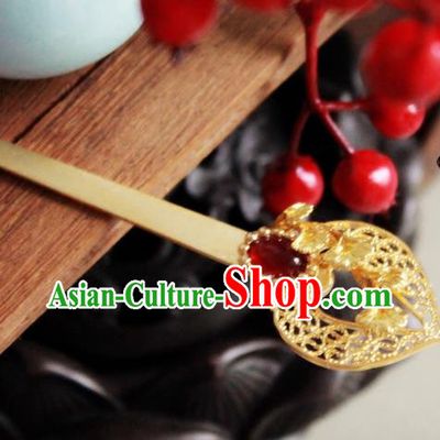Chinese Handmade Classical Hair Accessories Hairpin Hair Stick Hanfu Agate Hairpins for Women