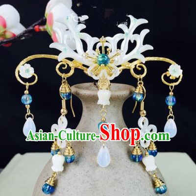 Chinese Handmade Classical Hair Accessories Wedding Shell Phoenix Coronet Hairpins for Women