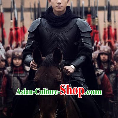 Nirvana in Fire Chinese Ancient Young General Replica Costume Knight-errant Helmet and Armour for Men