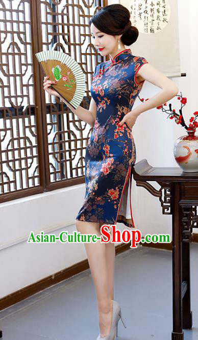 Traditional Ancient Chinese Young Women Cheongsam Dress Republic of China Tangsuit Stand Collar Blouse Dress Tang Suit Clothing Traditional Ancient Chinese Young Women Cheongsam Dress Republic of China Tangsuit Stand Collar Blouse Dress Tang Suit Clothing