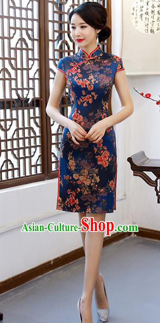 Traditional Ancient Chinese Young Women Cheongsam Dress Republic of China Tangsuit Stand Collar Blouse Dress Tang Suit Clothing Traditional Ancient Chinese Young Women Cheongsam Dress Republic of China Tangsuit Stand Collar Blouse Dress Tang Suit Clothing