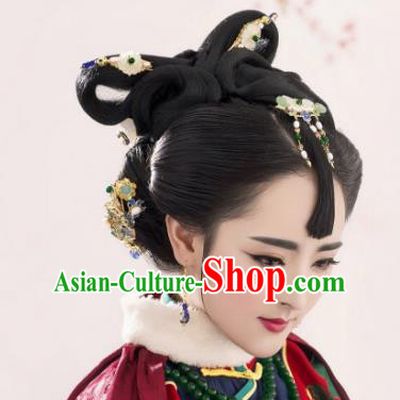 Traditional Chinese Ancient Princess Hair Accessories Blueing Hairpins Hair Stick Complete Set for Women