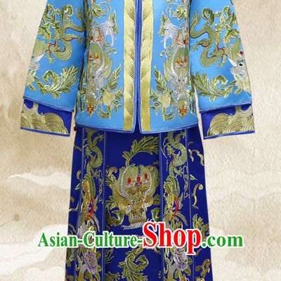Embroidered Bridegroom Chinese Traditional Wedding Dresses Ceremonial Clothing China Wedding Dress for Men