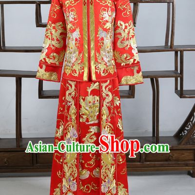 Lucky Red Chinese Traditional Wedding Dresses Ceremonial Clothing China Wedding Dress for Men Bridegroom
