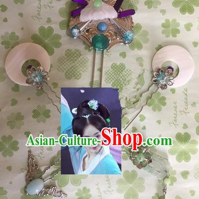 Traditional Chinese Ancient Palace Lady Hair Accessories Shell Hairpins Complete Set for Women