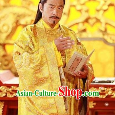 Chinese Ancient Emperor Gao of Tang Dynasty Li Zhi Embroidered Imperial Robe Replica Costume for Men