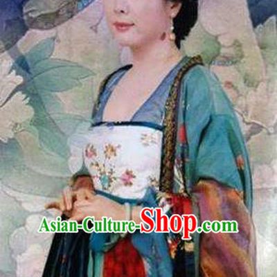 Ancient Chinese Tang Dynasty Princess Guangde Embroidered Replica Costume for Women