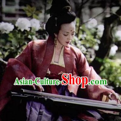 Chinese Ancient Tang Dynasty Princess Jiacheng Hanfu Dress Embroidered Replica Costume for Women