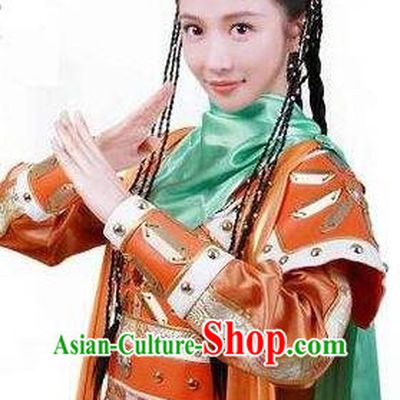 Chinese Ancient Tang Dynasty Princess Tulu Embroidered Replica Costume for Women