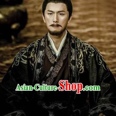 Chinese Ancient Tang Dynasty Chancellor Shi Siming Replica Costume for Men
