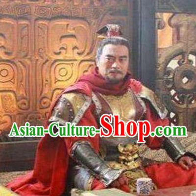 Chinese Ancient Tang Dynasty General Xue Wanche Replica Costume Helmet and Armour for Men