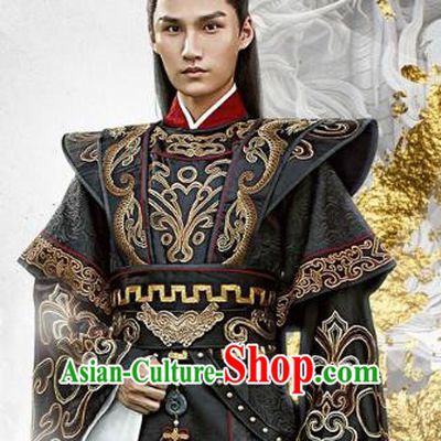 Chinese Ancient Tang Dynasty Prince Li Chongjun Embroidered Replica Costume for Men