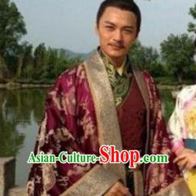 Chinese Ancient Tang Dynasty Emperor Li Shimin Embroidered Replica Costume for Men