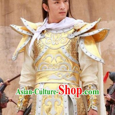 Chinese Ancient Tang Dynasty General Wu Sansi Replica Costume Helmet and Armour for Men