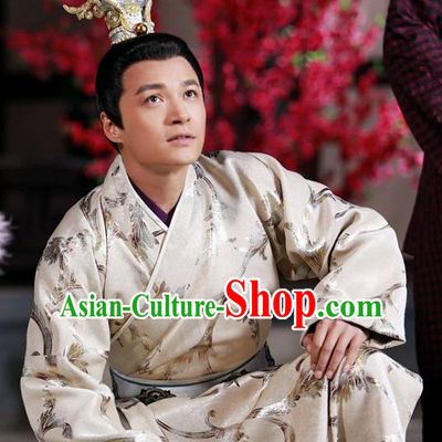 Chinese Ancient Tang Dynasty Prince Qin Li Shimin Replica Costume for Men
