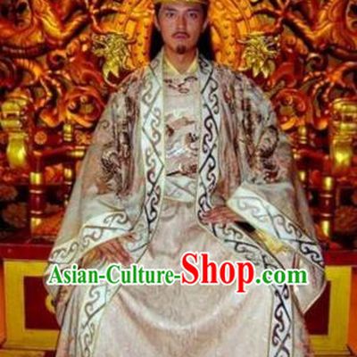 Chinese Ancient Tang Dynasty Emperor Li Zhi Replica Costume Imperial Robe for Men