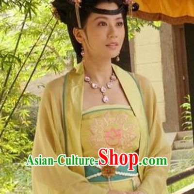 Chinese Ancient Tang Dynasty Taiping Princess Hanfu Dress Embroidered Replica Costume for Women