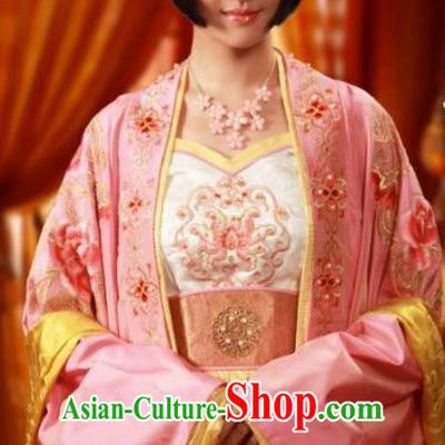 Chinese Ancient Tang Dynasty Palace Princess Taiping Dress Embroidered Replica Costume for Women