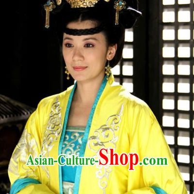 Chinese Ancient Tang Dynasty Palace Princess Taiping Embroidered Dress Replica Costume for Women