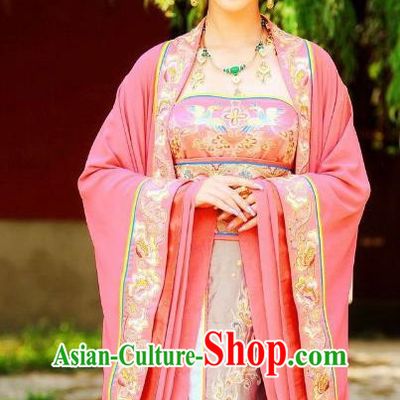 Ancient Chinese Tang Dynasty Imperial Consort Zhang Embroidered Dress Replica Costume for Women