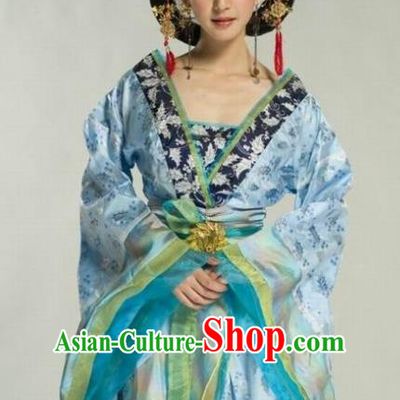 Ancient Chinese Tang Dynasty Palace Lady Embroidered Dress Replica Costume for Women