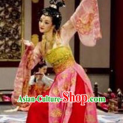 Traditional Chinese Ancient Tang Dynasty Palace Lady Dance Dress Embroidered Replica Costume for Women