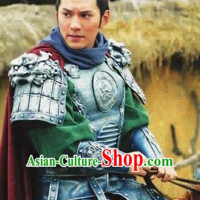 Chinese Ancient Tang Dynasty Military Officer General Qin Qiong Replica Costume for Men