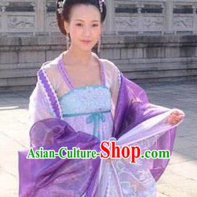 Chinese Ancient Tang Dynasty Imperial Consort Xiaoshu Hanfu Dress Embroidered Replica Costume for Women