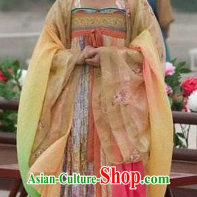 Traditional Chinese Ancient Palace Lady Tang Dynasty Princess Embroidered Dress Replica Costume for Women