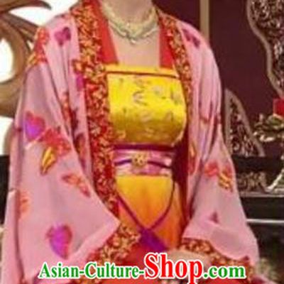 Traditional Chinese Ancient Palace Lady Tang Dynasty Princess Yonghe Embroidered Dress Replica Costume for Women