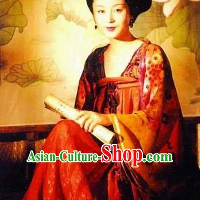Traditional Chinese Ancient Tang Dynasty Palace Princess Taiping Embroidered Replica Costume for Women