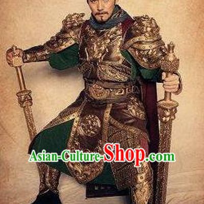 Chinese Ancient Tang Dynasty Swordsman General Qin Qiong Replica Costume for Men