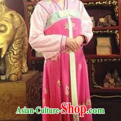 Traditional Chinese Ancient Tang Dynasty Shangguan Waner Embroidered Dress Replica Costume for Women