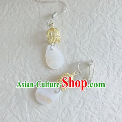 Traditional Chinese Ancient Jewelry Accessories Shell Earrings for Women