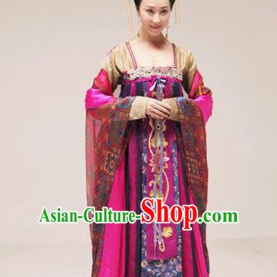 Traditional Chinese Ancient Palace Lady Tang Dynasty Imperial Consort Embroidered Replica Costume for Women
