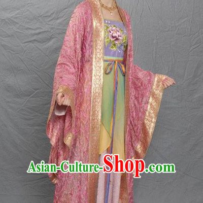 Traditional Chinese Tang Dynasty Princess Jinhuai Embroidered Dress Replica Costume for Women