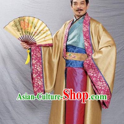 Ancient Chinese Tang Dynasty Ministry Councillor Businessman Replica Costume for Men