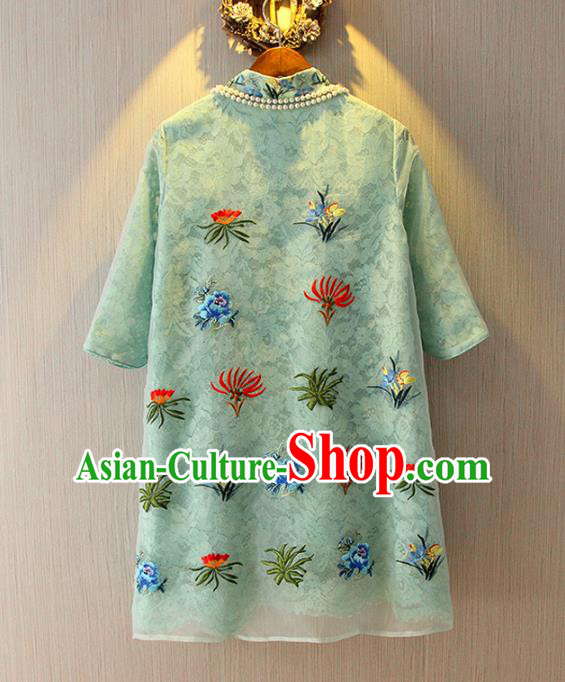 Traditional Ancient Chinese Young Women Cheongsam Dress Republic of China Tangsuit Stand Collar Blouse Dress Tang Suit Clothing Traditional Ancient Chinese Young Women Cheongsam Dress Republic of China Tangsuit Stand Collar Blouse Dress Tang Suit Clothing