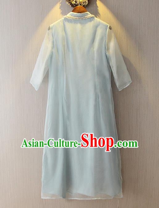 Traditional Ancient Chinese Young Women Cheongsam Dress Republic of China Tangsuit Stand Collar Blouse Dress Tang Suit Clothing Traditional Ancient Chinese Young Women Cheongsam Dress Republic of China Tangsuit Stand Collar Blouse Dress Tang Suit Clothing