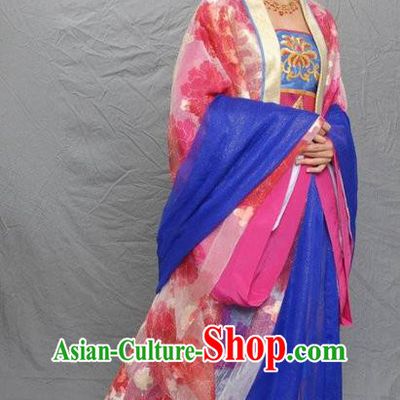 Traditional Ancient Chinese Tang Dynasty Imperial Concubine Li Embroidered Dress Replica Costume for Women