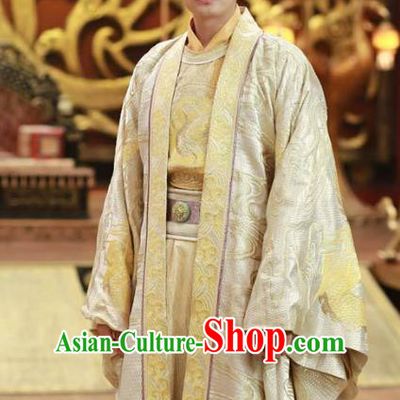 Chinese Tang Dynasty Royal Highness Pu Replica Costume Ancient Prince Li Tai Clothing for Men