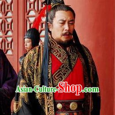 Chinese Ancient Qin Dynasty First Emperor Replica Costume for Men