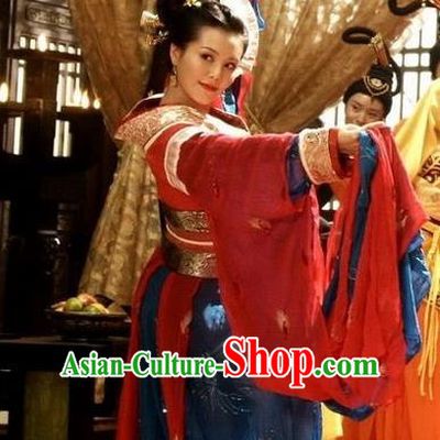Traditional Chinese Ancient Han Dynasty Concubine Qi Hanfu Dress Imperial Consort Replica Costume for Women